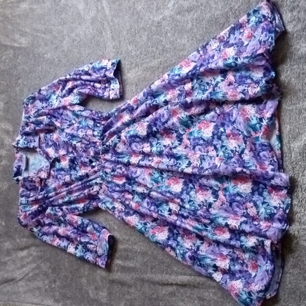Vintage California Looks floral button front dress